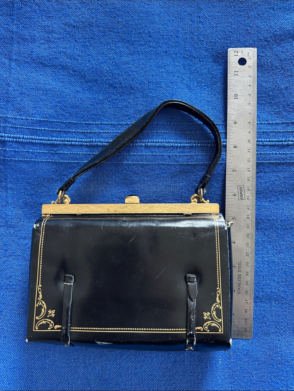 Vintage Embossed Leather Purse